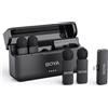 BOYA BY-V4D Microfono wireless per iPhone 7-14, Uscita Mono a 4 Canali,