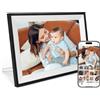 AEEZO Cornice fotografica digitale WLAN 10,1 pollici, 1280 x 800 IPS touchscreen WiFi, cornice elettronica, rotazione automatica, facile installazione, condividi foto o video ovunque (bianco)