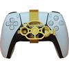 SHEAWA Per PS5 3D Mini Steering Wheel Controller gioco da corsa sostituzione accessori (Metallic Gold)