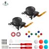 AKNES GuliKit TMR Joysticks Kit di Riparazione per Switch OLED/Switch/Switch Lite JoyCon, No Drift Magnetic Stick di Ricambio per Joycon, con Strumenti di riparazione, 4 Colori Tappi Stick - 1 Paio
