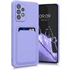 kwmobile Custodia Compatibile con Samsung Galaxy A52 / A52 5G / A52s 5G Cover - Back Case Cellulare con Slot Porta Carte - Morbida in Silicone TPU lavanda