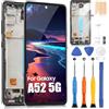 ARSSLY OLED Schermo per Samsung Galaxy A52 5G LCD Display, per Samsung A52 5G A526 SM-A526B A526U LCD Schermo Touchscreen Digitazer Assembly Sostituzione con Riparazione Kit (Supporto Impronte Digitali)