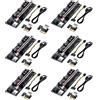 MZHOU PCIe Riser Adapter Card, PCI-E Riser 1X to 16X Graphics Extension per Ethereum ETH Bitcoin Mining Devices, Digital Cryptocurrency Mining Rig (6 Pezzi)