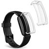 kwmobile Set 2x Custodia Smartwatch Compatibile con Fitbit Inspire 3 / Inspire 2 / Ace 3 Cover - Case Silicone Protezione Orologio Fitness trasparente