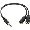 TRIXES Cavetto Splitter 3.5 mm per Jack Cuffie - Sdoppiatore Jack - Audio