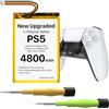 HUAENG Batteria di ricambio per controller PS5, 4800 mAh, LIP1708, agli ioni di litio, per Sony PlayStation 5 Dualsense Controller CFI-ZCT1W, sostituzione della batteria PS5 LIP1708 con toolkit