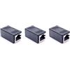 JZK 3 pezzi RJ45 accoppiatore, adattatore di estensione Ethernet, accoppiamento del connettore di rete per Cat6 Cat5e Cat5, connettore di estensione del cavo LAN per reti domestiche e da ufficio