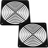 Aerzetix - Set di 2 Griglie per Ventola 120x120 mm in plastica per Computer PC stampanti dispositivi audiovisivi proiettori multimediali | Colore Nero