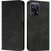 KOUYI Cover per Oppo Find X5 PRO, Custodia Portafoglio,Cover Libro,Pelle Flip/Folio Case con [Funzione di Supporto] [3-Scheda Slot] [Magnetica] Antiurto (Nero)
