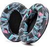 WC PadZ - I cuscinetti per eccellenza di Wicked Cushions - Compatibili con Audio Technica, HyperX, SteelSeries Arctis - Extra spesso - Apertura più ampia - Morbida memory foam | 90s Black