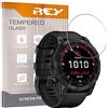 REY Pack 3X Pellicola salvaschermo per Garmin Fenix 7X 51mm - Fenix 7X PRO 51mm - QUATIX 6X Solar 51mm, Vetro temperato, di qualità Premium