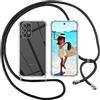 ISOI Cover con Cordino per Samsung Galaxy A53 5G, Custodia Trasparente con Collana Tracolla Laccio Collo Ultra Sottile Morbido TPU Silicone Antiurto AntiGraffio Case, Nero