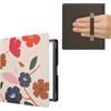 kwmobile Custodia Cinturino Mano Compatibile con AmazonKindle Scribe (2022/2024) Cover - eBook Reader Case - Cover eReader Simil Pelle Fiori Colorati