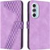 OKZone Cover per Motorola Moto Edge X30/Edge 30 PRO/Edge Plus 2022, Custodia a Libro in Pelle Protettiva Folio Portafoglio con Chiusura Magnetica e Slot per Carte Wallet Case Flip Cover (Porpora)