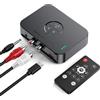 Thalire Adattatore Bluetooth 5.4 Impianto stereo con telecomando, ricevitore Bluetooth con jack Aux 3.5mm RCA, adattatore audio wireless, ricevitore Bluetooth Hi-Fi con surround(Non è un trasmettitore Bluet)