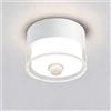 QHENS Faretto LED Soffitto con Sensore di Movimento, Faretto LED 12W 960LM 4000K, per Corridoio, Scale, Ripostiglio, Garage, Montaggio a Superficie, 10x6.6cm, Bianco