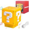 Ycaaeo Lampada Punto Interrogativo Cubo con Suono, 3D Light Night Lights per Anime, Lampada Punto Interrogativo, Luce Notturna Game per Regalo di Compleanno o di Natale