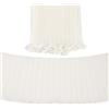FINGERINSPIRE 3.65 m Nastro in chiffon increspato bianco 17 cm di larghezza Poliestere Pieghettato Nastro di Pizzo Elastico Bordo Ondulato Inserti in Pizzo Per Abiti Bambole Decorazione Abbigliamento