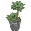 Arborus Piante grasse artificiali grandi da 32,8 cm, in vasi di cemento, alte 33 cm, piante grasse finte in vaso per interni, per casa, ufficio, scrivania, bagno, decorazione