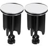 Your Day Mate Tappo Universale per Lavabo, Ø 40 mm, 2 Pack, Tappo di Scarico in Ottone Cromato con Guarnizione in Gomma, Tappo per Bidet, Tappo Regolabile in Altezza, Tappo per Vasca Antiruggine, a Prova di Perdite