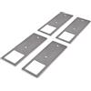 kalb Material für Möbel kalb | LED luci sottopensile acciaio inox spazzolato 5W- luce da cucina molto piatta faretto da incasso faretto da incasso, selezione: set di 4 bianco caldo
