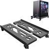 SZKKQKJ Supporto per PC per PC Tower, Supporto CPU Mobile, Supporto CPU Universale con 4 Ruote, Supporto per Computer Desktop, Studenti, Casa, Carrello CPU Sotto la Scrivania per Gamer Office - Nero