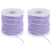 PATIKIL Filo Elastico per Braccialetti 164 Piedi/50 Metri Lunghezza 1.5 mm Diametro 2 Rotoli Filo Elastico Resistente per Creazione Gioielli Collane Perline Fai Da Te Viola Chiaro