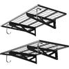 VEVOR Scaffale da Parete per Garage Portaoggetti 2 pezzi 122x62x21 cm, Scaffale a Griglia da Muro per Garage Lavanderia Officina Carico Singolo max. 113 kg, Rete da Parete Portaoggetti, Nero