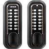 VEVOR Serratura Meccanica con Tastiera Bifacciale Codice da 4-7 Cifre, Serratura per Porta Senza Chiavi Batterie a Pomello Spessore Compatibile 35-65 mm, Porta d'Ingresso, Colore Finitura Bronzo