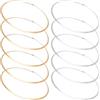UNICRAFTALE 10 pezzi 2 colori collane Choker 5,31 pollici (13,5 cm) diametro interno collane avvolte filo metallico tinta unita collane girocollo per donne collana girocollo aperto regali