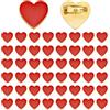 FINGERINSPIRE 50 Pz Spilla da Bavero a Forma di Cuore, 25mm in Lega Rosso Smaltata Spilla da Bavero a Forma di Cuore per Giacche, Borse, Cappotti, Cappelli, Decorazioni, Matrimoni, Accessori