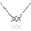 namana Piccola Collana Donna Argento 925 a Forma di Stella con Stelle e Zirconi Cubici, Collana di Stelle Sottile e Carina con Ciondolo per Donna e Ragazza, Collana Argento 925 Donna