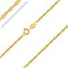 PLANETYS - Catenina Argento Sterling 925 Placcato Oro 18K Modello Singapore Larghezza: 1.4 mm Lunghezza: 40 cm