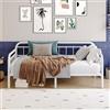 HAHRIR 90 x 200 cm, divano letto in metallo, robusta struttura in acciaio, design moderno, adatto per soggiorno/camera da letto, divano letto salvaspazio, facile da montare, bianco