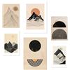 Nacnic Set di 6 poster Montagne geometriche, tonalità marrone vintage, nero e terra illustrazioni di design per decorare le pareti di casa. Camere, negozi A3 e A4 Senza cornice