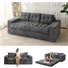 MAXYOYO Divano Letto da Pavimento, Larghezza 190 cm, con Cuscino, Pieghevole 2 in 1, 3 Posti con Funzione di Sonno, Superficie 101 x 196 cm, per Soggiorno, Camera da Letto, Lounge