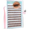 EMEDA 8mm Ciglia Autoadesive Marroni con Pinzetta, Ciuffetti Preincollati Senza Colla - Kit Extension Ciglia per Look Naturale D-Curl e Volume, Nastro Trasparente, Facili da Applicare