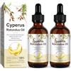 Tiuedu Cyperus Rotundus - Olio per la depilazione, 2 confezioni di olio di cipero per ridurre la crescita dei capelli del corpo, pelle liscia e depilazione, riduce i pori, olio Cyperus Rotundus adatto a