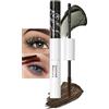 EONFAVE Mascara 2 in 1 con glitter nero, opaco e diamantato, mascara impermeabile, non aggrovigliato, mascara scintillante, estensione e volume, mascara per ciglia lunghe, trucco per gli occhi per feste