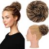 Silk-co Grande Chignon Finto per Capelli Ricci 45g Chignon Capelli Veri Umani Naturali Coda Extension per Donna, Nero & Marrone Chiaro