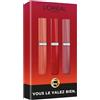 L'Oreal Paris L'Oréal Paris - Lacca per labbra liquida effetto vinile, colore intenso e finitura lucida, 16 ore di lucentezza laccata inarrestabile, senza trasferimento, infallibile laccata resistente, confezione