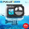 PULUZ Custodia protettiva impermeabile da 40 m con fibbia Supporto base e vite per GoPro HERO12 11 10 9 Black Max Lens Mod 1.0