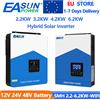 EASUN POWER Inverter Solare Ibrido EASUN POWER 2.2KW 3.2KW 4.2KW 6.2KW 12V 24V 48V 220V Onda Pura con Caricabatterie MPPT 80A 120A e WIFI per Sistemi Off-Grid