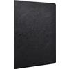 Clairefontaine 733061C collezione Age Bag quaderno a punto metallico Nero - A4 21x29,7 cm - 96 pagine rigate con margini - Carta Bianca 90g - Copertina carta Lustrée a grana effetto cuoio