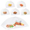 Homealexa 6PCS Campane Pieghevoli per Alimenti, Protezione dalle Mosche, per Alimenti, Frutta, Picnic, Barbecue, Bianco, 1 Taglia XL + 5 Standard