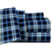 pointehaven Flanella Tasca Profonda Lenzuolo Set con Oversize, Lenzuolo Queen, Ashby Plaid