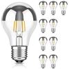 ledscom.de 10 lampadine LED E27 per specchietto retrovisore A60, 2600K bianco caldo, 399 lm, 4,3 W, 230 V - Lampadine con base argentata - non dimmerabili