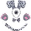 Costume da dalmata in abito con cappuccio per bambina e bambina