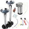YIYIDA Car Horn Tromba ad aria per auto150DB Altoparlante Zinco cromato Doppia tromba Altoparlante argento Tromba ad aria per camion con compressore Air Horn per 24V auto yacht Lorry Boat Moto ecc