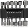 Nutmanel Adattatore Esagonale,Bussole per Avvitatore,Adattatori Per Bussole, 9 Pezzi Chiavi Hexagon Nut Driver Drill Trapani Dadi e Adattatori per Bussole a Percussione(acciaio al cromo-vanadio)